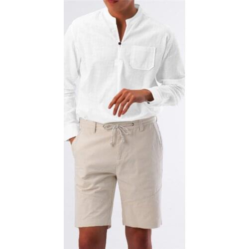 Mens Shirts Cotton Linens Hawaiian Vintage Dazn Blouses Oversized Summer White Luxury Beach Tops