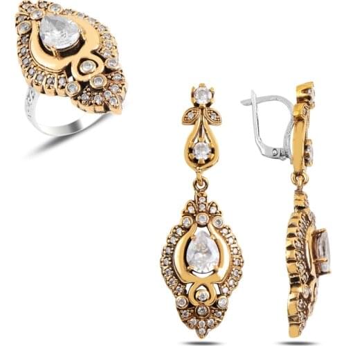 Silver 925 Sterling Zircon Cubic Zirconia Authentic Set