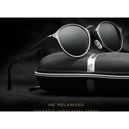VEITHDIA Fashion vintage Unisex Aviation Aluminum Round Polarized SunGlasses Men Women brand designer Sun glasses Eyewear 6358