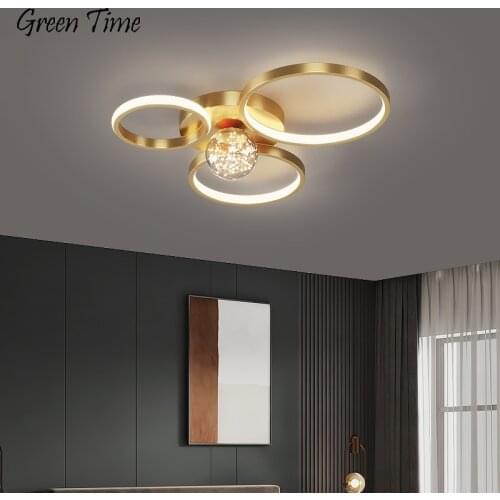 Modern LED Chandeliers Black&Gold Indoor Chandelier Lamps for Living Room Bedroom Dining Room Kitchen Lights Home Decor Lighting