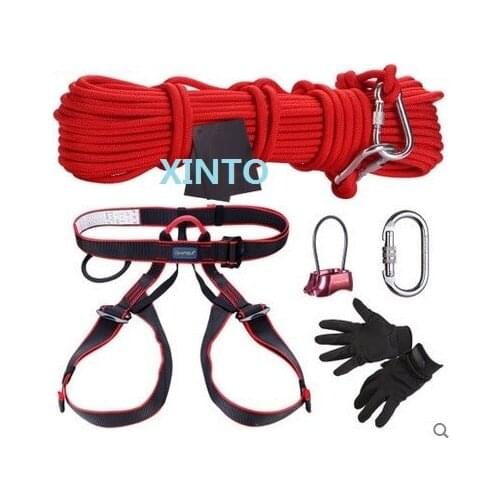 10--20M, 1400KG aerial work home life-saving tall building safety insurance steel wire rope sport harness, full set safety belt