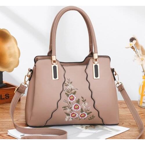 2021 New Printed Female Bag Fashion Temperament Embroidered Lady handbags Large Capacity Messenger Bag Solid Color Shoulder Bag