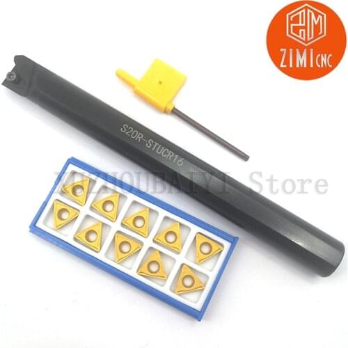 Boring Tool Bar Set CNC Turning Tool S20R-STUCR16+TCMT16T308-HM Carbide Insert Turning Knife Lathe Tool Holder