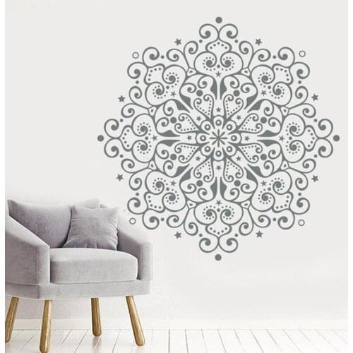 Mandala Wall Decal, Headboard Vinyl Sticker, Boho Decor, Mandala Sticker, Mandala Decal For Bedroom, Bohemian Bedroom, A12-073
