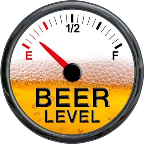Funny Beer Level Meter Gauge Decal PVC Car Sticker Cover Scratches Waterproof Car Window Body Decorative Stickers Accessories