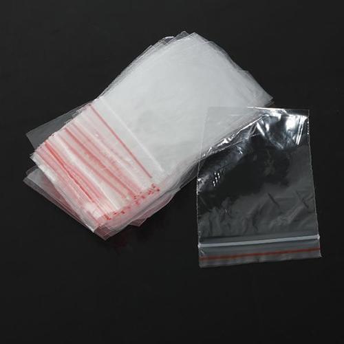 100Pcs 5x7cm Jewelry Ziplock Zip Zipped Lock Reclosable Plastic Poly Clear Bags Candy Cookie Gift Packaging Bag