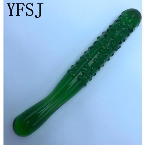 185*24mm 167g Cucumber Pyrex Dildos Large Dildo Glass Sex Toys Sex Adults Toys Sex Toys for Woman Fetish Men Long Dildo