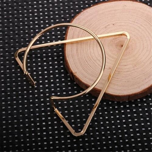 4PCS/Metal brass simple geometric shape napkin ring table decoration furnishings for reception wedding banquet high-end dinner