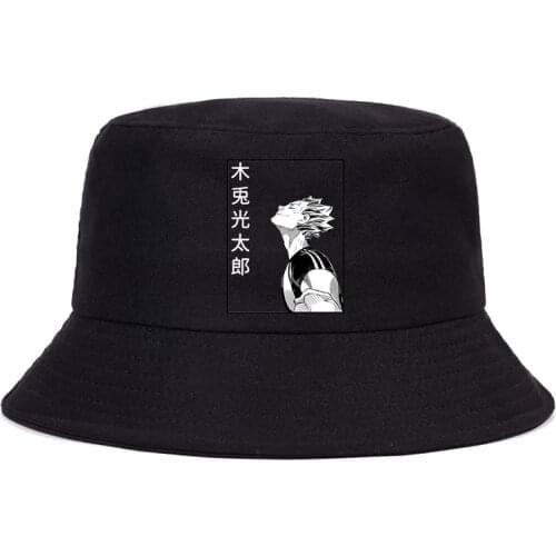 Anime Oya Oya Oya Haikyuu hat Unisex Kuroo Anime Bokuto Manga Shoyo Volleyball Creative bucket hat Fashion fisherman hats