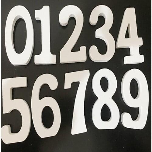 1pc DIY Large 0-9 Numbers Ornaments Home Decor Wooden Numbers Decorative Numbers Ornaments Crafts Table Wedding Party