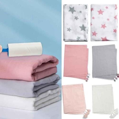 Baby Muslin Receiving Blanket with Cute Balls Infant Swaddling Wrap Newborn Soft Breathable Gauze Bath Towel Bedding Shower Gift