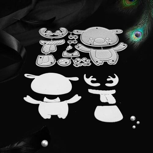 DIY Christmas bear embossing knife die Home Decoration Cutting dies Festival Decor Animals Pattern