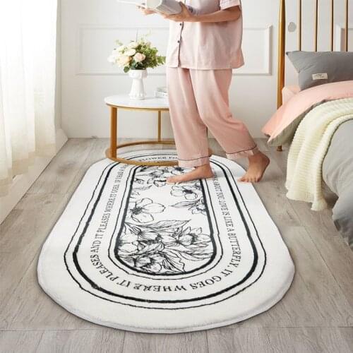 Long Strip of Bed Front Carpet, Light Luxury Bedroom Bedside Blanket, Nordic Carpet, Living Room Rug carpets for bed room