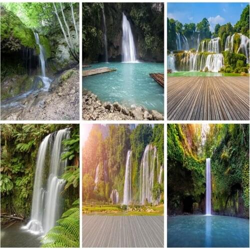 SHENGYONGBAO Natural Scenery Waterfall Photography Backgrounds Props Spring Landscape Portrait Photo Backdrops 21110WA-01