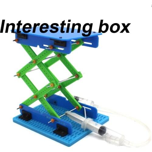 Hydraulic lifting table No.1 manual control high and low lifting principle demonstration technology small production manual DIY