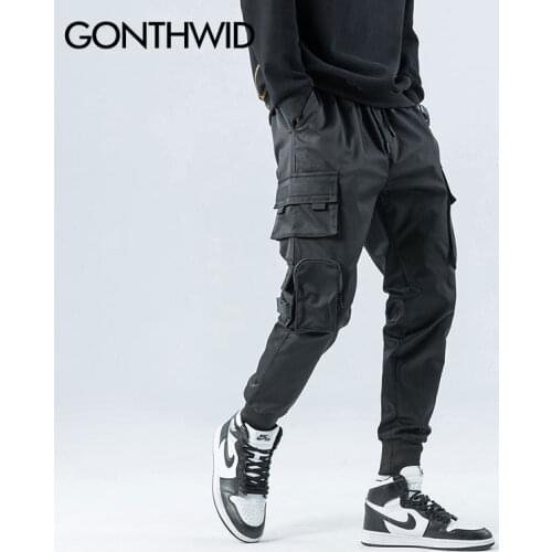 Мужские брюки с карманами GONTHWID China At AliExpress