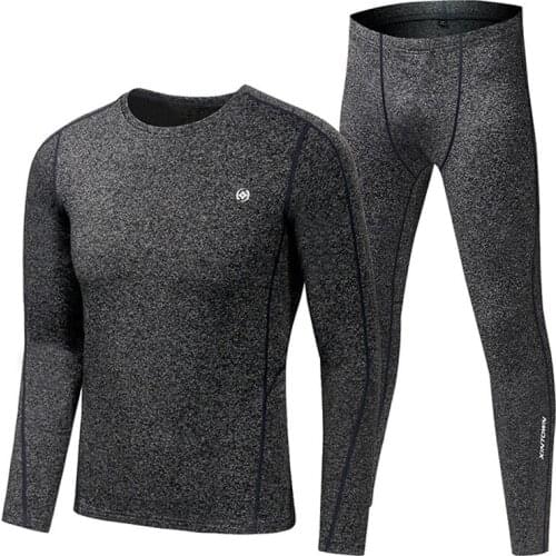 Motorcycle Jacket V-neck Long Johns Fleece Set Thermal Underwear Sets Autumn Winter Base Layer Warm Shirts & Tops Bottom Suit