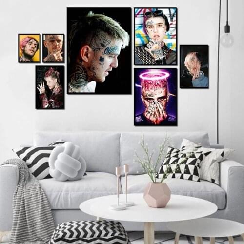 Lil Peep Rapper Hot Music Singer Star Fashion Icon Poster Prints Art Canvas Painting Wall Pictures For Living Room Home Decor