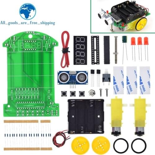 D2-4 Ranging car parts diy kit Ultrasonic module Intelligent ranging car kit for Arduino