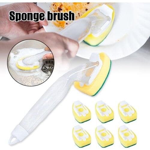 Dish Wand Refills Sponge Heads Brush Replacement Sponge Refill Sponge Pads for Kitchen Room Cleaning Supplies TS2