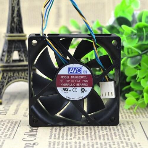 New original 7020 DV07020R12U 12V 0.7A Double Ball Fan Large amount of wind suitable for server