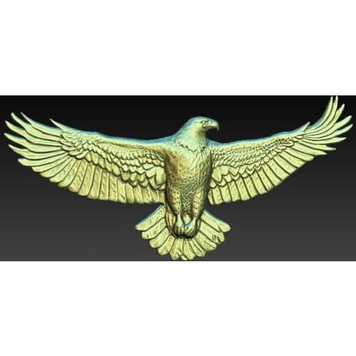 Eagle 3D Model Relief for CNC Router 3D Printer Artcam Aspire Bas Relief in STL file format