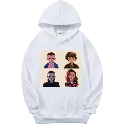 Stranger Things Cartoon Print Casual Sports Boys and Girls Hooded Sweater Toddler Girl Winter Clothes Fall Clothes for Kids
