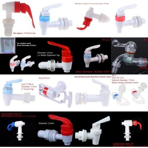 1/2pcs Plastic Tap Faucet Kitchen drinking supplies Universal Size Push Plastic Type Faucet Tap Water Dispenser Replacement