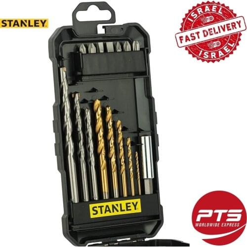 STANLEY 16-Piece Titanium Drilling and Screw Driving Set Screwdriver Set Woodworking Metalworking Accessories for Drill Drivers