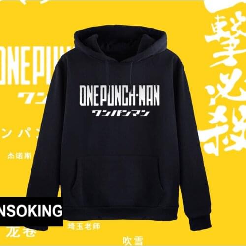 Anime One Punch Man Hoodie Saitama hoodie Coat fall Winter Men Women Sweatshirts
