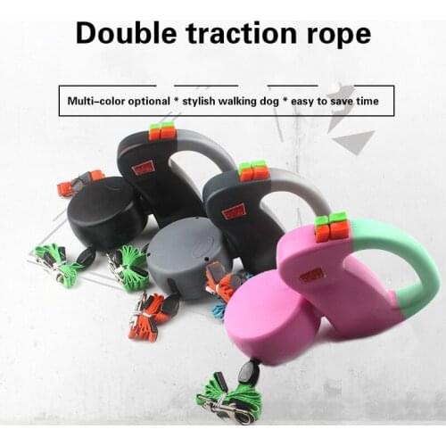Pet supplies, automatic telescopic traction rope one tow, walking the dog artifact chain