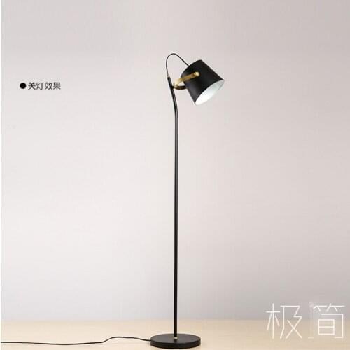 Personality Iron black Modern minimalist Nordic living room dining room bedroom bed vertical floor lamp FG420