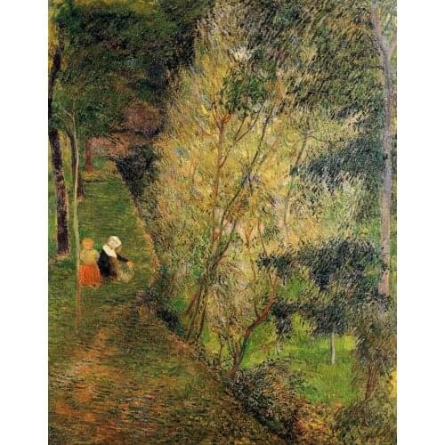 High quality Oil painting Canvas Reproductions Pont-Aven woman and child (1886) by Paul Gauguin hand painted