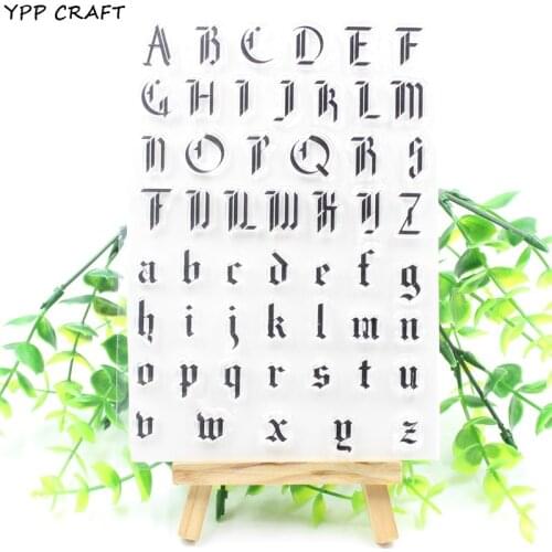 YPP CRAFT Gothic Letters Transparent Clear Silicone Stamp/Seal for DIY scrapbooking/photo album Decorative clear stamp sheet 143