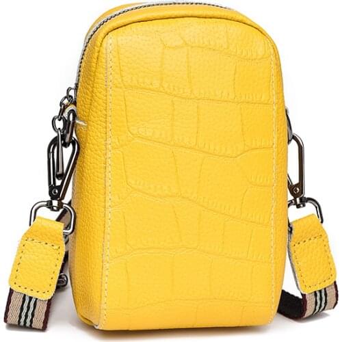 New Women Genuine Leather Handbag Fashion Mini Women Shoulder Bag Designer Pure Leather Female Crossbody Bag Ms Mobile phone bag