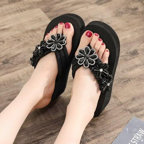 Women sandals summer flat pearl sandals flip flops rome shoes string bead slippers mujer gladiator sandalias sapatos femininos