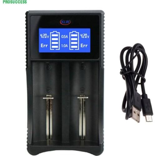 LCD display Smart USB Battery Charger for 26650 18650 18500 18350 14500 3.7V lithium A AA AAA SC C 1.2V NIMH NICD batteries