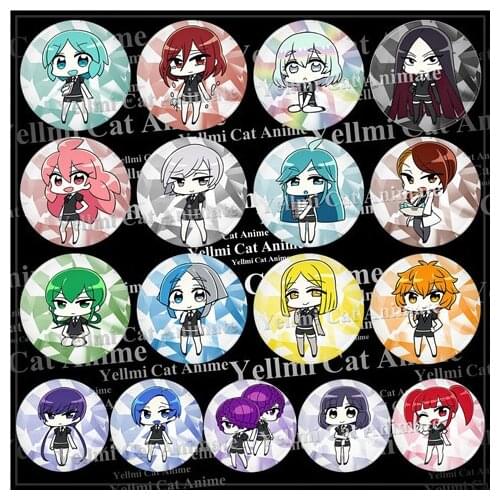 1pc 58mm Anime Land of the Lustrous Phosphophyllite Cinnabar Bort Gem Cute Badges Button Icons Brooch