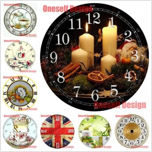 2019 new style christmas gift 5d diamond painting full square with clock cartoon 5d diamond embroidery full set with clock