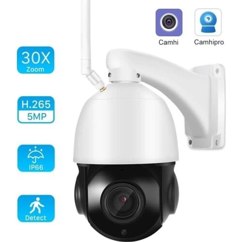 5MP Wireless Security Camera PTZ Optical Zoom Ai Auto-Tracking WiFi Video Surveillance Camhi Onvif 80M Night Vision 2-Way Audio