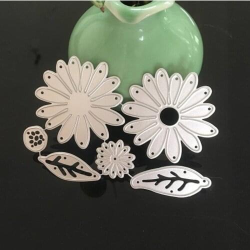 6Pcs Set Flower Leaves Metal steel Cutting Dies for DIY Scrapbooking Photo Album Card Cutting Stencil Cutting Dies 7.4*10.5cm