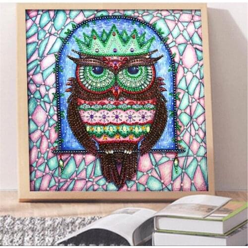 5D DIY Diamond Painting Special Diamond Flower Owl Diamond Embroidery Sticker Mosaic Home Decor
