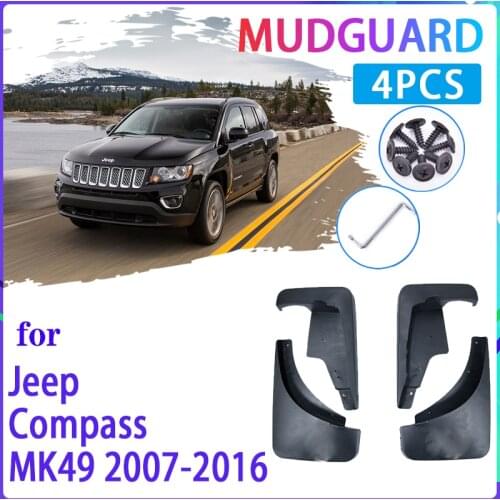 Car Mud Flaps for Jeep Compass 2007~2016 MK49 2008 2009 2010 2012 2015 Mudguard Splash Guards Fender Mudflaps Auto Accessories