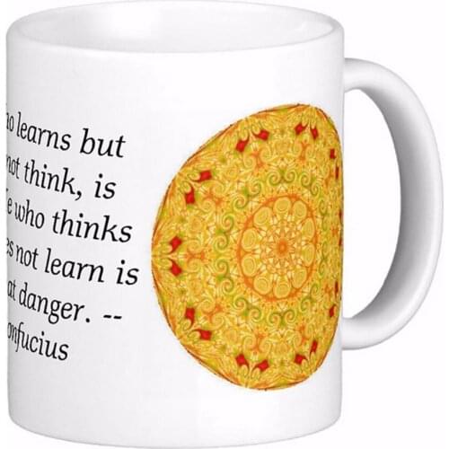 Confucius Quote Wearable Wisdom White Coffee mugs Tea Mug Customize Gift By LVSURE Ceramic Mug Travel Coffee Mugs