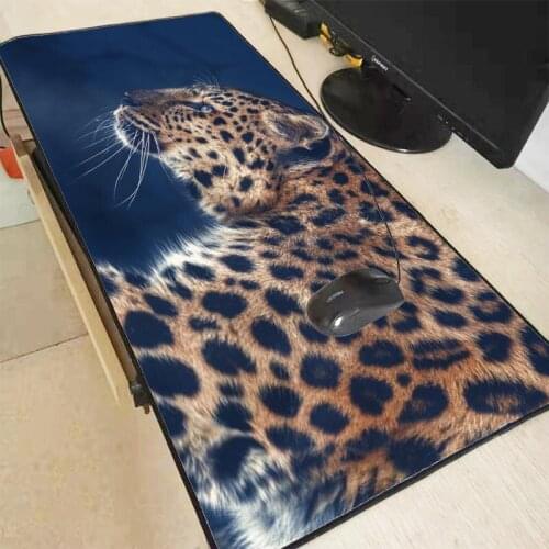 Leopard Animal RGB Large Mouse Pad Gamer Led Computer Mousepad Mouse Mat with Backlight Carpet for Keyboard Desk Mause