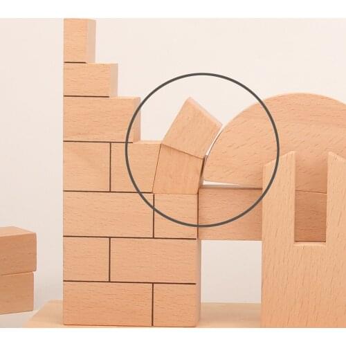 Roman Bridge Beech Wooden Blocks Bricks Toy Set Preschool Activity 2-4 Years