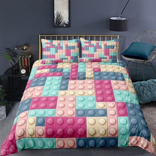 Juggle Geometric Bedding Set Colorful Printed Duvet Cover Sets Single Double Queen King Size Bed Set Soft Bedclothes Quilt Cover