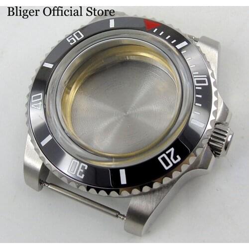 Stainless Steel Brushed Watch Case 40mm Fit for Automatic Mens Watch Miyota Movement