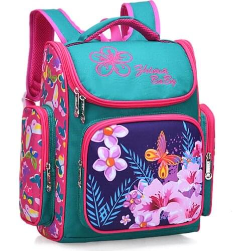 2020 cute flower printing schoolbags new primary school bags for girls backpack kids bookbag childrens school backpack