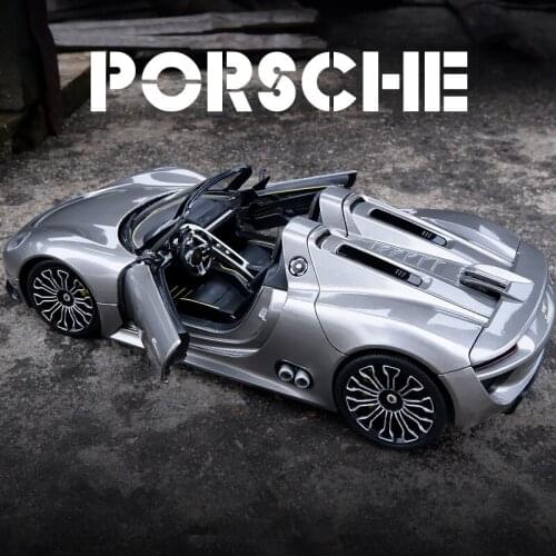 WELLY 1:24 Porsche 918 spyder convertible car alloy car model simulation car decoration collection gift toy Die casting model